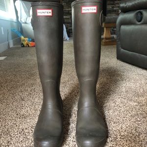 Brown hunter boots